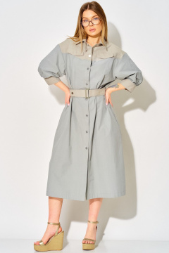 Платье Laikony L-434 серо-голубой - фото 4