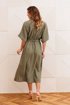 Платье Gizart 5444 хаки - фото 5