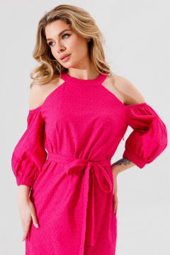 Платье Faufilure С1268 розовый - фото 4