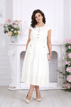 Платье Ninele 7535 молочный - фото 3