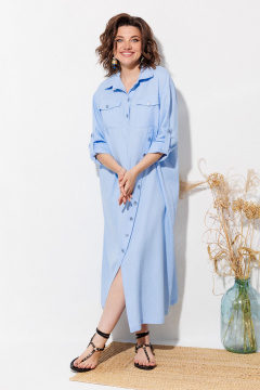 Платье ANASTASIA MAK 1330 голубой - фото 1