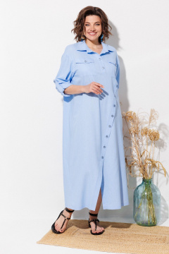 Платье ANASTASIA MAK 1330 голубой - фото 2