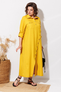 Платье ANASTASIA MAK 1330 желтый - фото 3