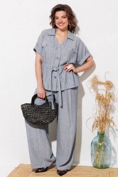 Брюки, рубашка ANASTASIA MAK 1337 светло-серый - фото 1