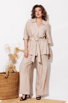 Брюки, рубашка ANASTASIA MAK 1339 бежевый - фото 1