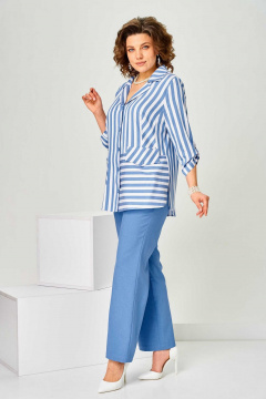 Блуза, брюки Асолия 1518 голубой - фото 5