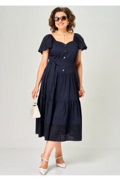 Платье EVA GRANT 7297С синий - фото 5