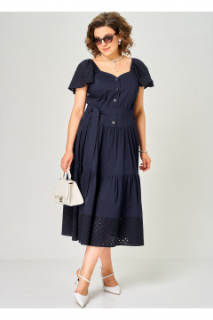 Платье EVA GRANT 7297С синий - фото 4