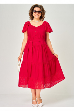 Платье EVA GRANT 7297С красный - фото 2