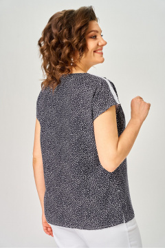 Блуза DaLi 5824 синий_горох - фото 3