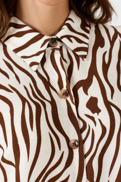 Блуза Nelva 23251 молочно-коричневый - фото 5