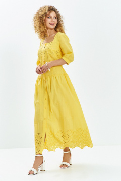Платье Euromoda 722 желтый - фото 2