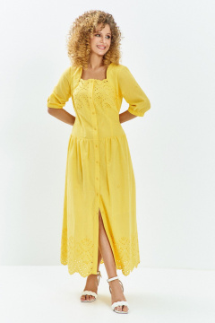 Платье Euromoda 722 желтый - фото 1