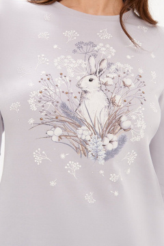 Лонгслив Nelva 23400 светло-серый - фото 3