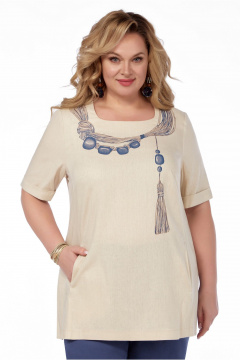 Брюки, туника LaKona 11660 льняной_голубой - фото 4