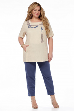 Брюки, туника LaKona 11660 льняной_голубой - фото 1