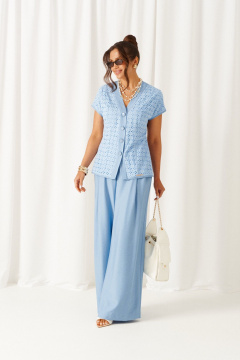 Брюки, жакет Beautiful&Free 6474 голубой - фото 2