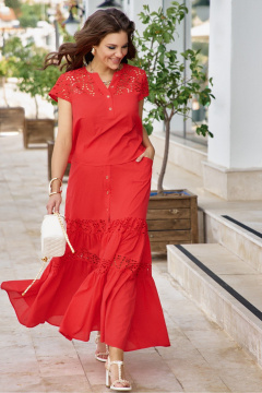 Блуза, юбка Vittoria Queen 28883 красный - фото 2