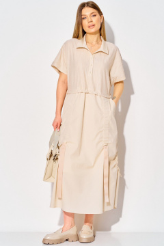Платье Laikony L-254 бежевый - фото 1