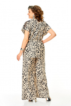 Брюки, жилет, топ Michel chic 1408 бежевый,черный - фото 5