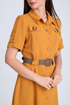 Платье Moda Versal П-2298 горчица - фото 5