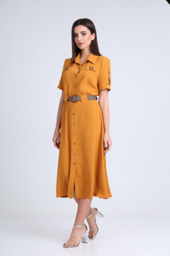 Платье Moda Versal П-2298 горчица - фото 2