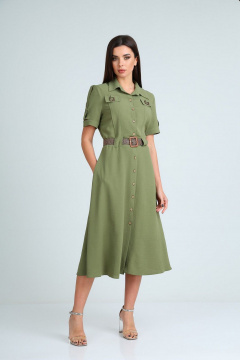 Платье Moda Versal П-2298 хаки - фото 1