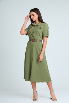 Платье Moda Versal П-2298 хаки - фото 3