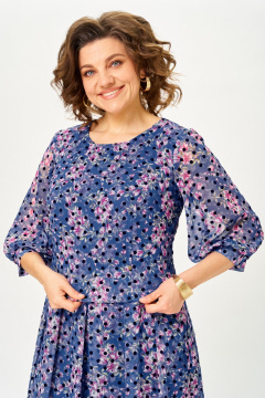 Платье Moda Versal П-2640 индиго - фото 5