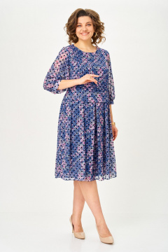 Платье Moda Versal П-2640 индиго - фото 1