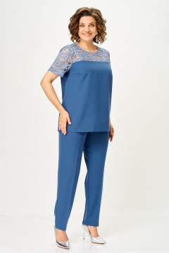 Блуза, брюки, жакет Svetlana-Style 2362 индиго - фото 2