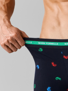 Трусы Mark Formelle 411221-2/25-5278П-5 черный_разноцветные_хамелеоны_на_черном_3_сл_1тр_н - фото 3