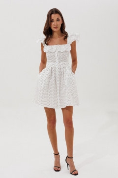 Платье V&N Fashion 1159 белый_в_горошек - фото 1