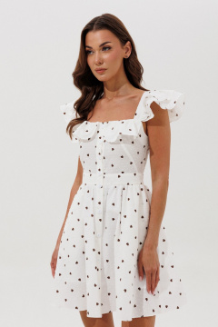 Платье V&N Fashion 1159 белое_в_сердечки - фото 4