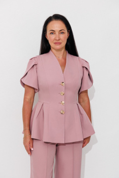 Брюки, жакет Ambera Style 2156-3 пыльная роза - фото 4