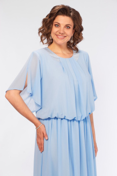 Блуза, юбка Mira Fashion 5687 голубой - фото 4