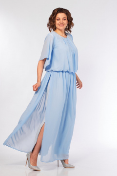 Блуза, юбка Mira Fashion 5687 голубой - фото 3