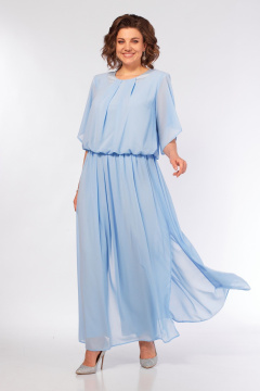 Блуза, юбка Mira Fashion 5687 голубой - фото 1