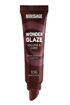 Блеск для губ LUXVISAGE WONDER GLAZE volume & care 106 BROWNIE - фото 2