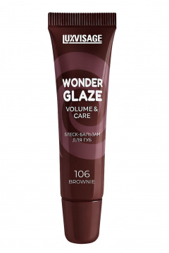 Блеск для губ LUXVISAGE WONDER GLAZE volume & care 106 BROWNIE - фото 1