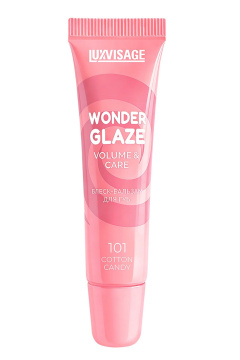 Блеск для губ LUXVISAGE WONDER GLAZE volume & care 101 COTTON CANDY - фото 1