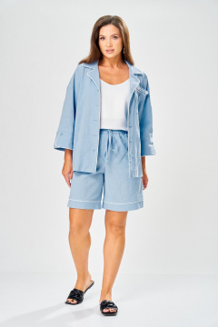 Рубашка, шорты AVA fashion М-218 голубой - фото 1