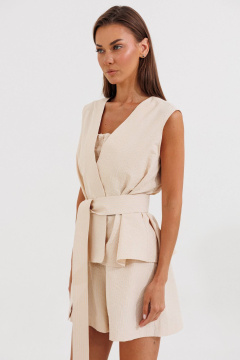 Кардиган, топ, шорты V&N Fashion 1169 желтый_в_полоску - фото 4