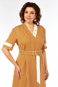 Платье Moda Versal П-2642 горчица - фото 4
