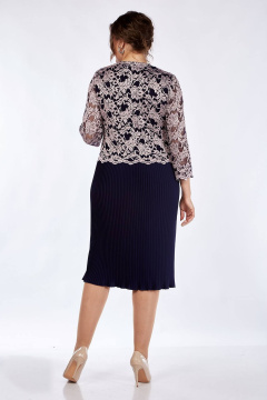 Платье Lady Style Classic 1515/5 темно-синий_с_ розовым - фото 4
