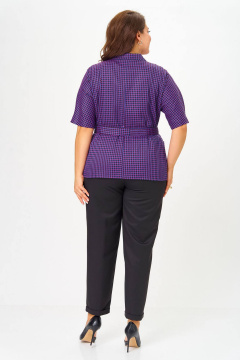 Брюки, жакет Lady Style Classic 1403/10 черный_с_фиолетовым - фото 5