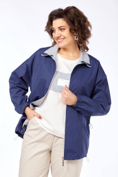 Блуза, брюки, ветровка Lady Style Classic 2968/1 темно-синий_с_бежевым - фото 5