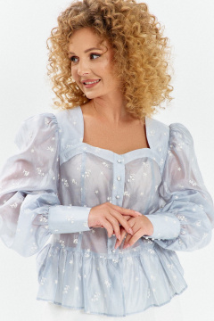 Блуза Euromoda 759 дымчато-голубой - фото 1