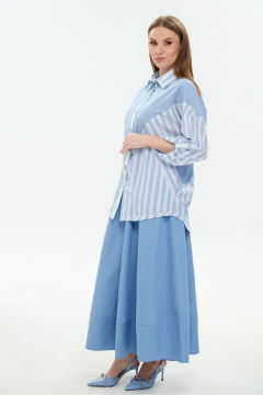 Рубашка NikVa 953-7 голубой_и_голубые_полосы - фото 5