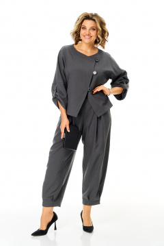 Брюки, жакет Michel chic 1436/1 графитовый_атлас - фото 3